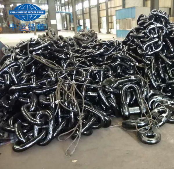 Factory Supply  Black Painted Stud Link Anchor Chain