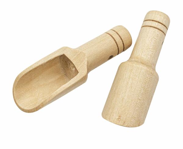 Traditional Mini Wooden Scoop Spoon Unpainted For Bath Salts