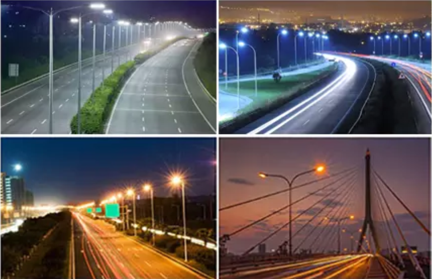 Alta luminosidad IP66 Triple Cree LED Street Light 110W 120W con protección contra sobretensiones de 10KV 20KV Modernas luces de calle LED