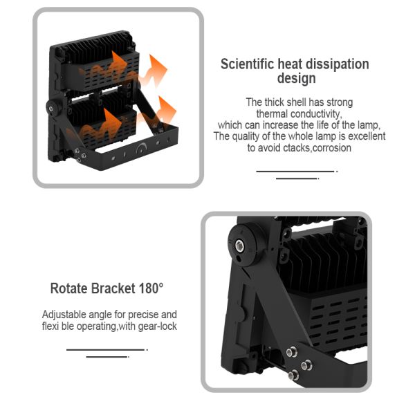 KCD High Efficiency IP66 Waterproof Remote Control LED Flood Light for Outdoor and Stadium Use