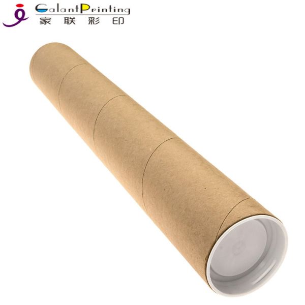 Biodegradable Digital Printing Round Paperboard Push Up Tubes With Plastic Caps