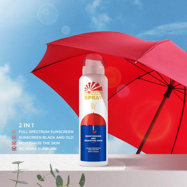 Private Label Organic Sunscreen Spray Waterproof Sweatproof 150ml