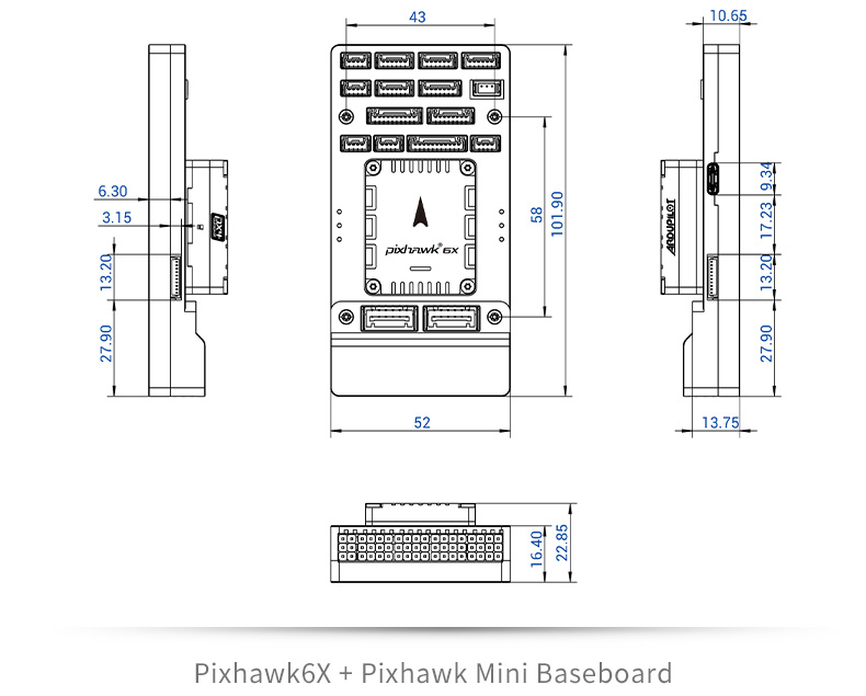 Pixhawk 6X (ICM-45686) V2B Mini Drone Flight Controller GPS Plastic and Metal Material Drones Accessories