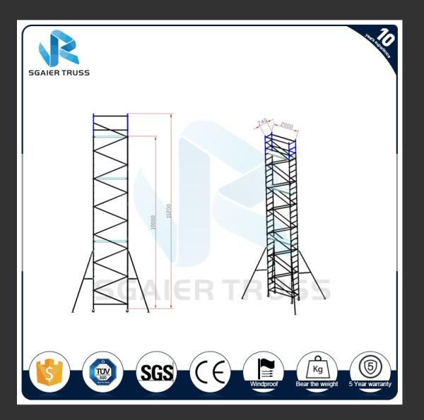 Steady Adjustable Aluminum Plank , Dia 50mm Aluminum Alloy 6m Scaffold Tower