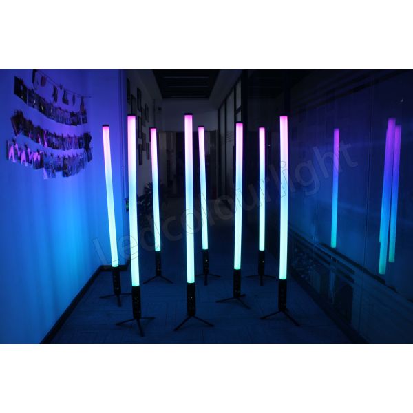 DMX Remote Control Wireless Battery 360 Degree LED Tubes DJ Stage Light for Events