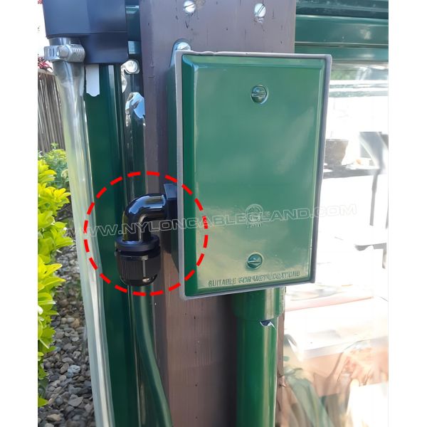 Prensaestopas NPT en ángulo de 90 grados, prensacables plásticos acodados 90° racores prensaestopas herméticos IP68