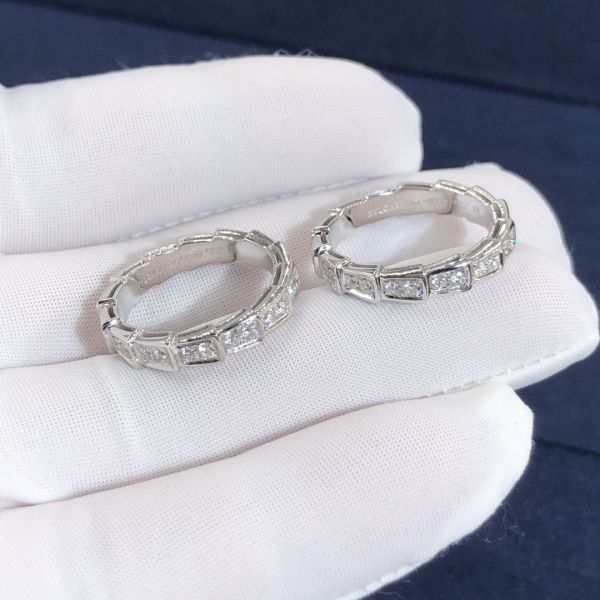 Elegant   Customized 18K Gold   Serpenti Viper Ring Diamond Ring Yellow Gold White Gold