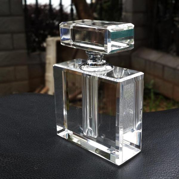 Botella cuadrada de perfume de cristal de 1 ml con tapa de tornillo