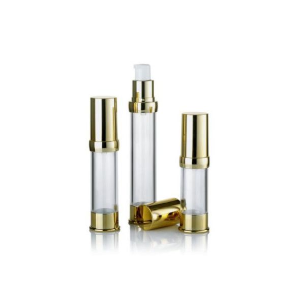 50 ml 120 ml toner rond et droit Bouteille de lotion sans air Contenant à double paroi