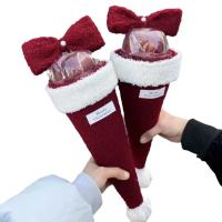 Bouquet de Noël, bouquet de pomme à cône à arc unique, paquet de matériaux faits à la main, cadeau de Noël