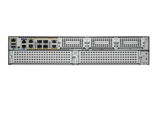 ISR4451-X/K9 Cisco ISR 4451 (4GE,3NIM,2SM,8G FLASH,4G DRAM), 1-2G Система пропускной способности, 4 порта WAN/LAN, 4 порта SFP