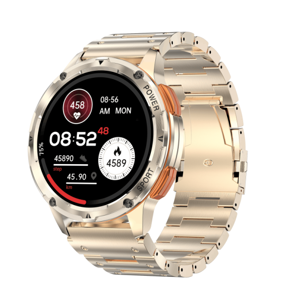 Support OEM & ODM | Rugged Outdoor AMOLED Tactical Smart Watch with IP67 Waterproof, 400mAh Battery, and BT5.2 Bluetooth