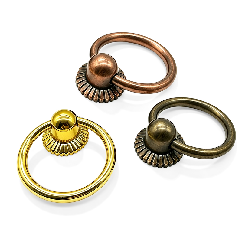 Vintage Round Plastic Furniture Handle Drawer Pull Fittings Decorative Pull Ring for Chairs and Sofas