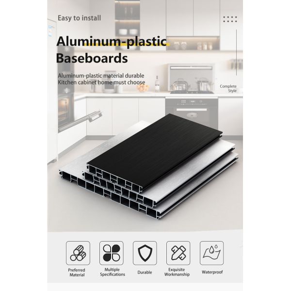 Baseboard Accessories PVC Skirting Board Holding-Down Line in Modern Design 24cm Width