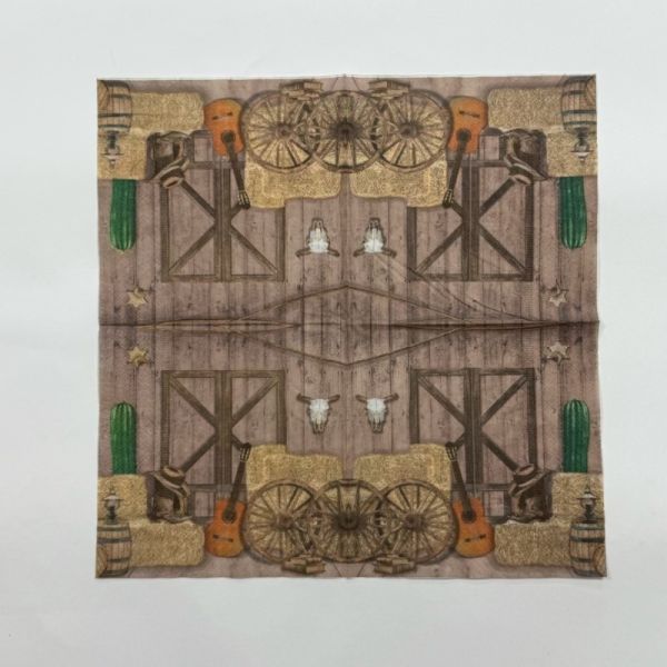 21x21cm To 40x40cm Printed Paper Napkins 1/8 Fold Customised Paper Napkins