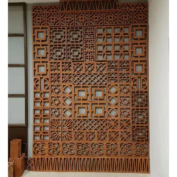 Handmade Terracotta Brick Wall Ventilation Red