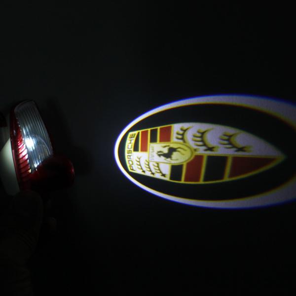 Car Led Door Light Projector Logo Emblem For PORSCHE PANAMERA CAYMAN 997 911 BOXSTER