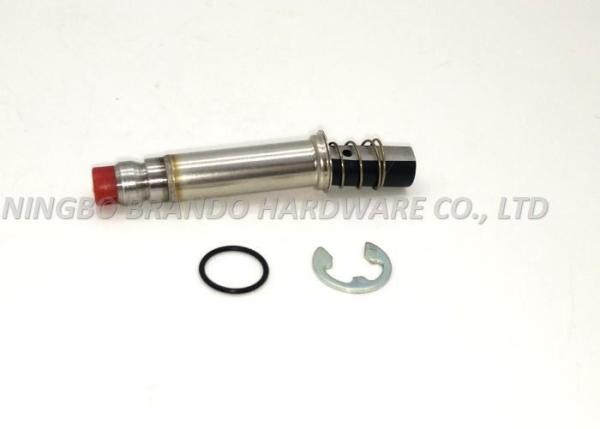0.90mm Tube OD Solenoid Stem Brass H59 Coating Movable Core With O Ring Seal