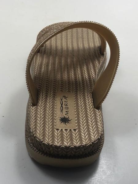 Latest New Design Good Price Shining PVC Women Shoes Flat Sandals Ladies Slipper