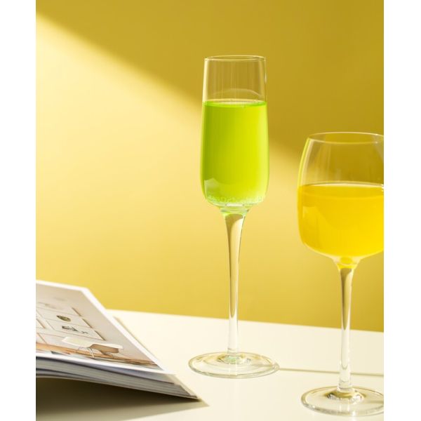 Sparkling Crystal Champagne Flutes 200ml Transparent Wine Glasses 7 Ounces