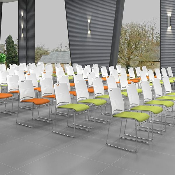 4 Legs PP Stackable Meeting Chair Fixed For Office / Conference