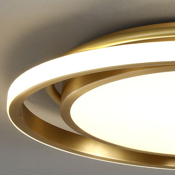 Acrylic Copper LED Ceiling Light Residential Indoor Decorative