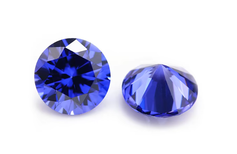 Wholesale 3A Colors CZ Stones Round Cut 3.0mm-9.0mm Cubic Loose Moissanite Diamond For Silver Jewelry