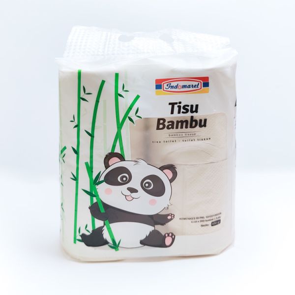 Good Quality Premium 3 Ply Natural Color Flower Printed Bamboo Organic Toilet Paper