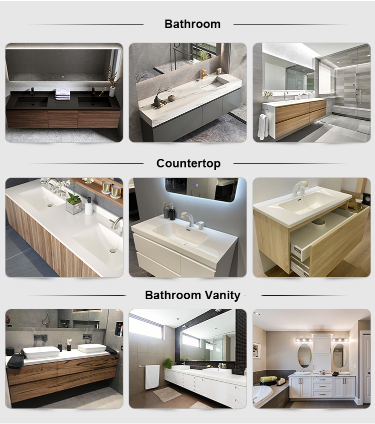 Drawer Slides Hardware High End Custom Bathroom Vanity Set with MR-MDF Carcase Material