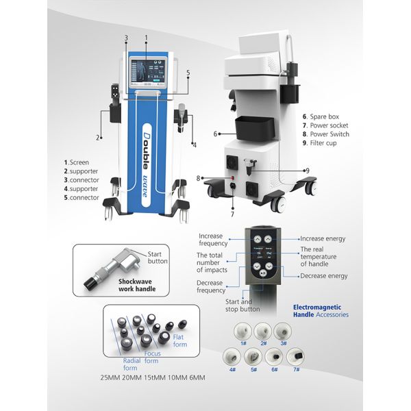 Машина терапией кожи Prefessional, машина терапией потери веса с 7 различными подсказками размеров
