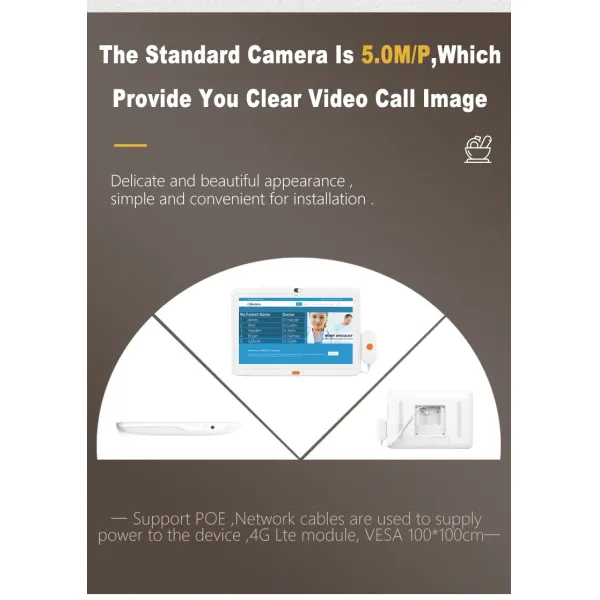 Wall-Mounted 13.3inch Android Tablet Nurse Call System for Medical Hospital Patient Care