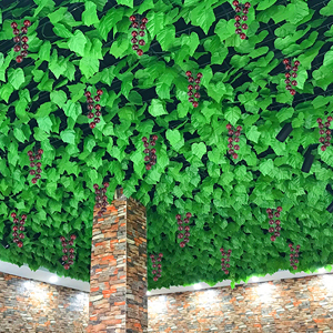 Artificial Greenery Chain Grapes Vines Leaves Foliage Simulation Fruits for Home Room Garden Wedding Garland Outside