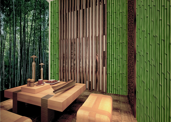 Природа бамбуковое 3д самонаводит обои, обои влияния живущей комнаты 3д для стен