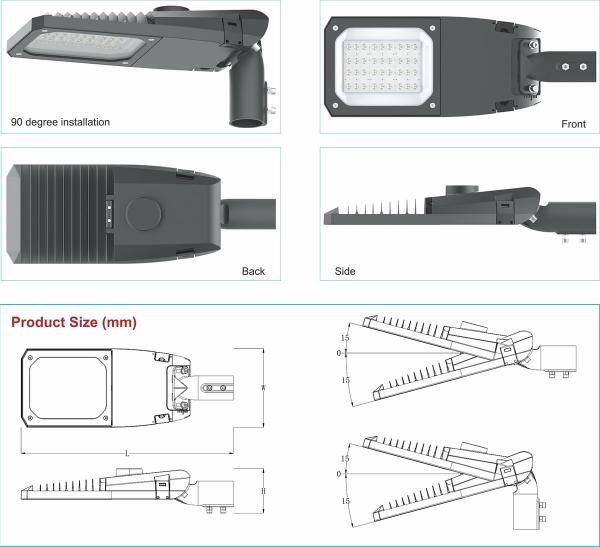 Customized Led Street Light Housing High CRI 80