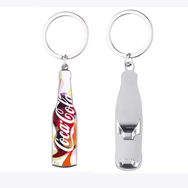 Custom Metal Beer Bottle Opener Sublimation Blank Bottle Opener Keychain