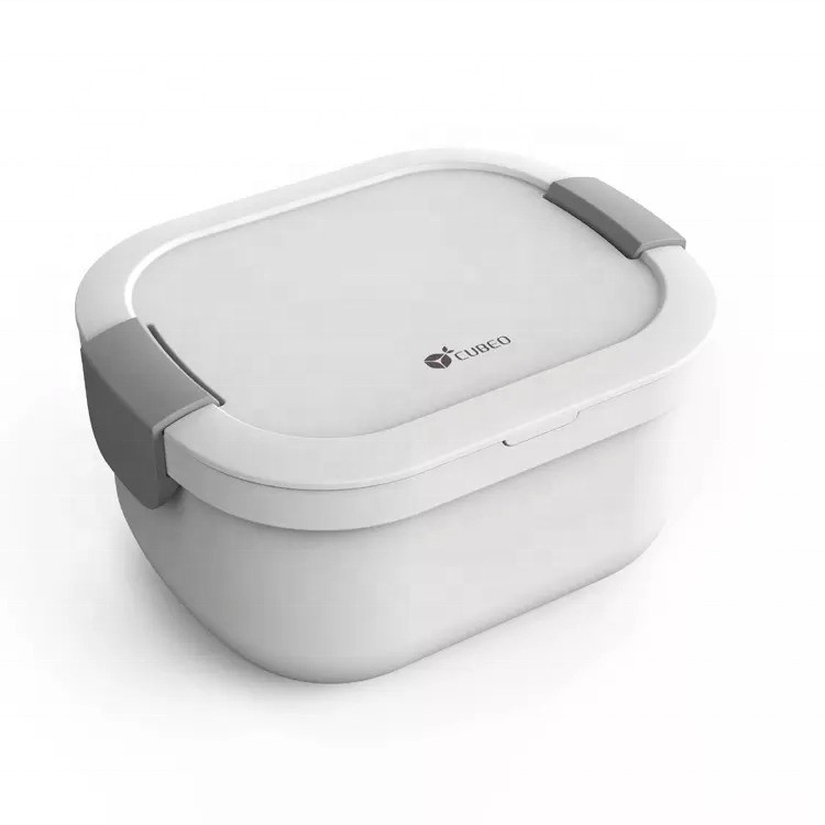 Leak Proof Lunch Box Customized White Plastic Salad Soup Bowl with Lid