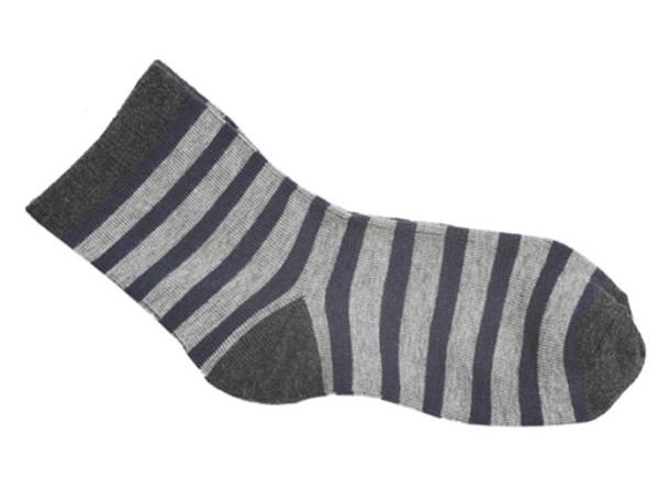 2016 Top selling spring striped design knitted breathable cotton crew dress sox for boys