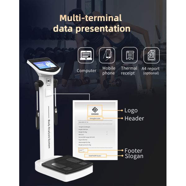 Gym Use Full Body Analyzer Body Scanner Analyzer Scanner Machine Human Composition Measurement Fat Analyse