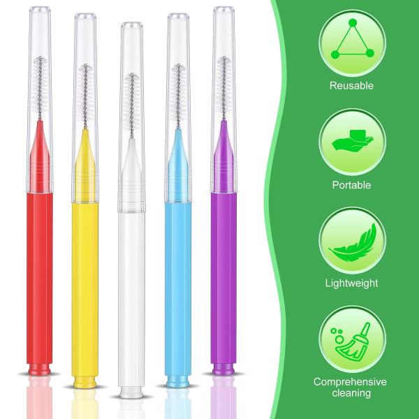250 Pcs Interdental Brush Set For Braces , Disposable Braces Flossers Stylish Color