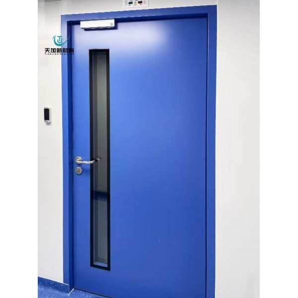 Hospital Safety Fireproof Sealed Doors Single Or Double Swing Roller Chain Doors Multiple Customization