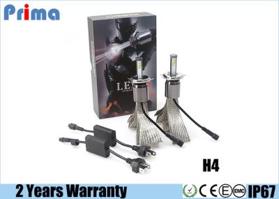 60W 7200LM Led Replacement Headlights , High Low H4 Led Car Headlamp Bulbs