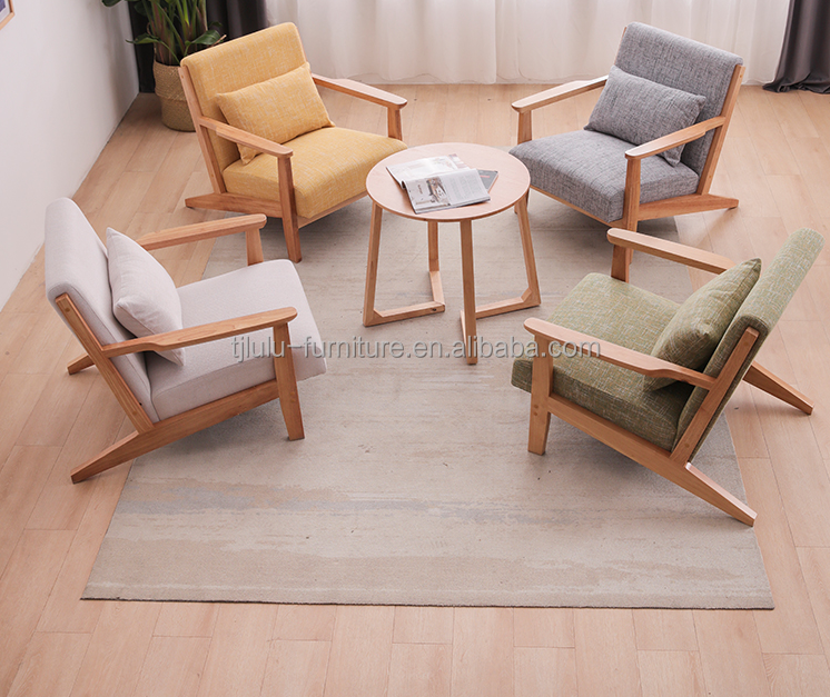 Single Couch Living Room Sofas with Removable Cover and Nordic Lazy Sofa Chair