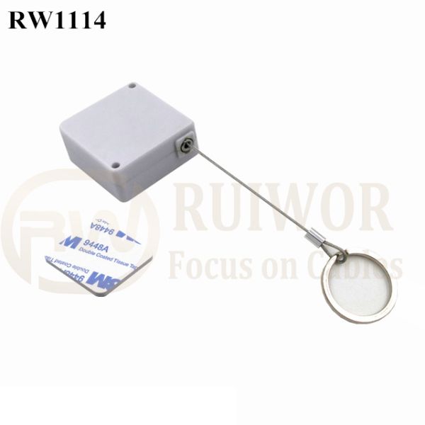 RW1114 Square Retail Security Tether Plus With Demountable Key Ring