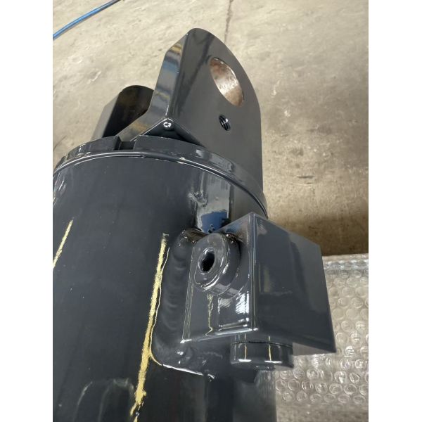Double Pivot Eyes Hard Chrome Plated Double Acting Hydraulic Cylinder With Valve Block