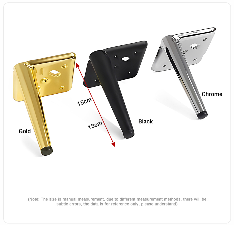 Thickened L-shaped Metal Sofa Legs Light Luxury Support Feet for Chairs and Coffee Tables Cabinet Hardware Fittings