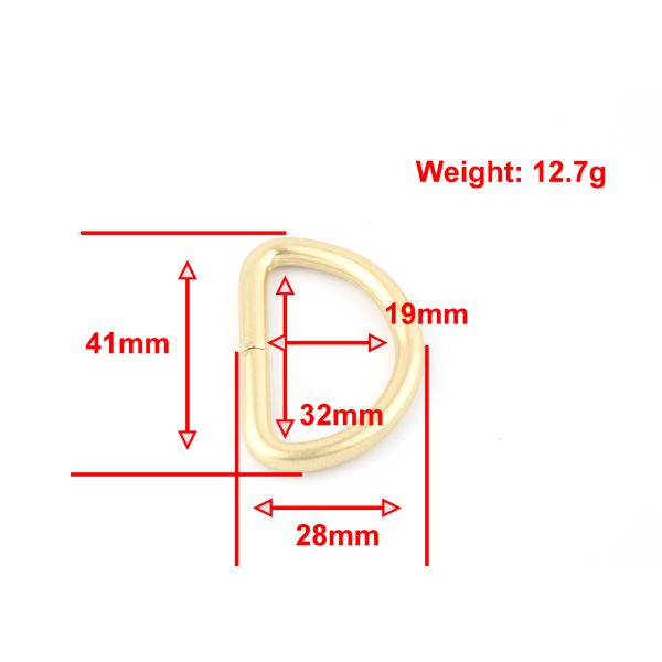 Iron Hand Polished Purse Rings Hardware , Fashion Style Brass D Ring With Clip