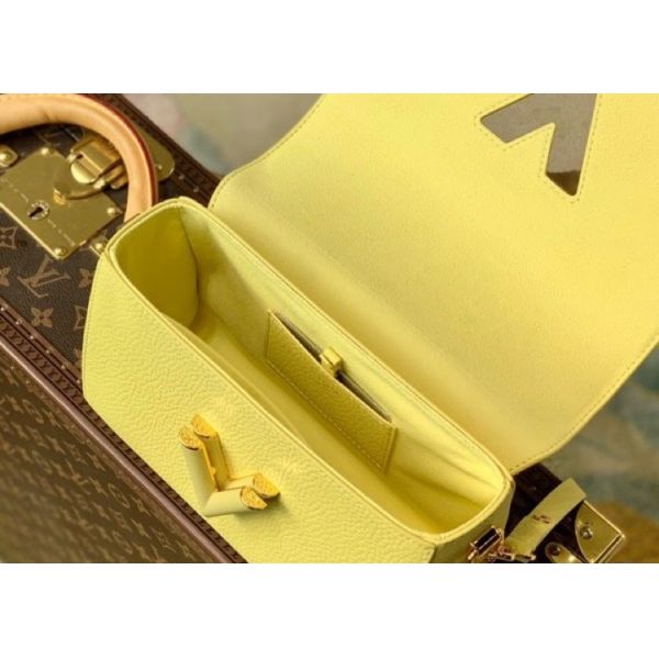 Twist Womens Luxury Handbag genunie cowhide leather yellow cute cross-body bag