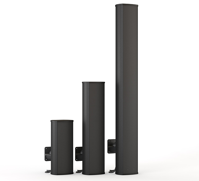 3 Inch IP65 Waterproof Outdoor Column Speakers 40W/20W 100V/8ohm Line All Aluminum Wall Mount Column Loudspeaker for Park, Railway Station, Church & Exhibition Center