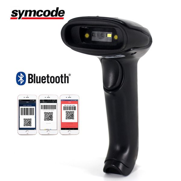 2D Bluetooth Long Distance Barcode Scanner Handheld Wireless 1800mA Battery