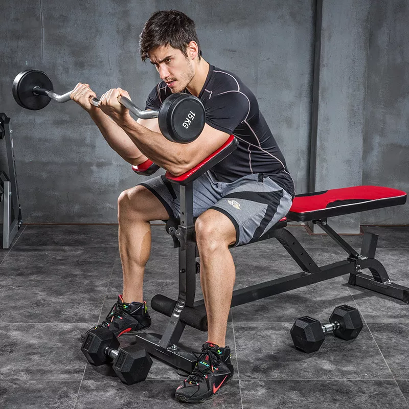 Oem Logo 20kg Fixed Rubber Barbell Power Training Fitness Equipment Free Weights